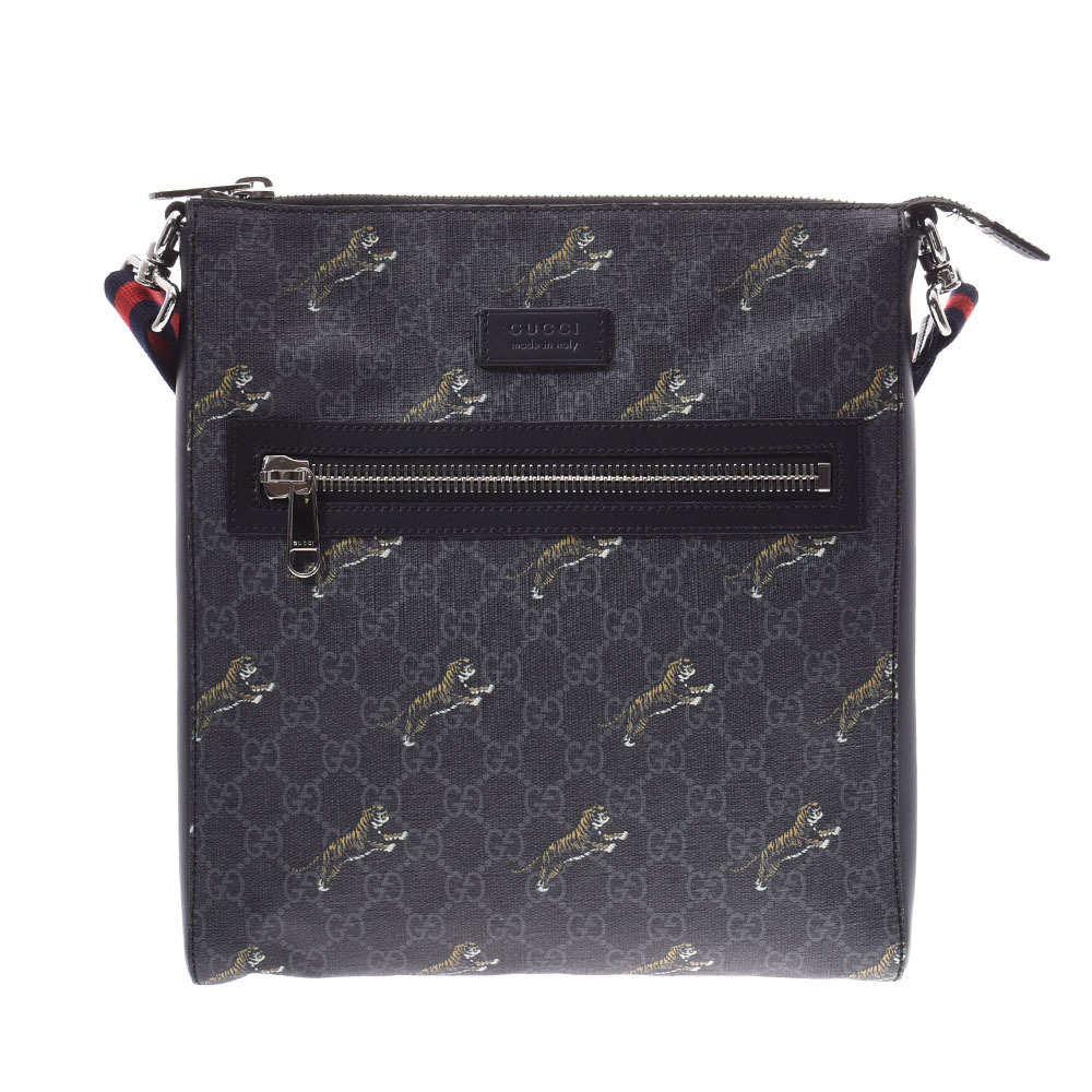 Gucci GG Shoulder Bag Blue Supreme Tiger Navy Messenger - Picture 2 of 11